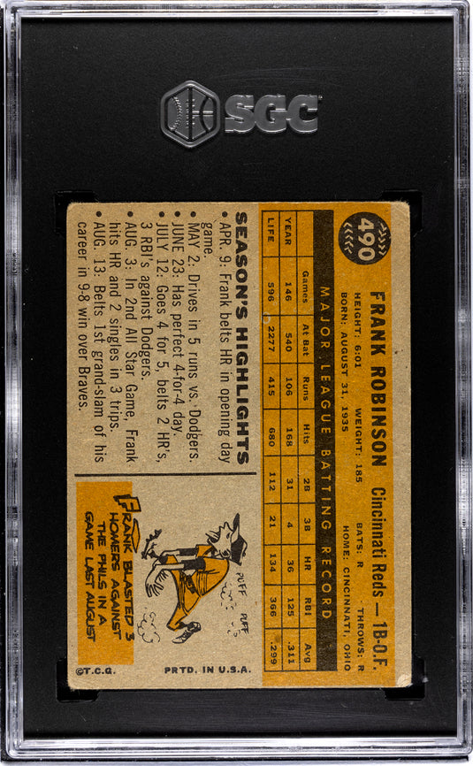 1960 Topps Frank Robinson #490 SGC 1