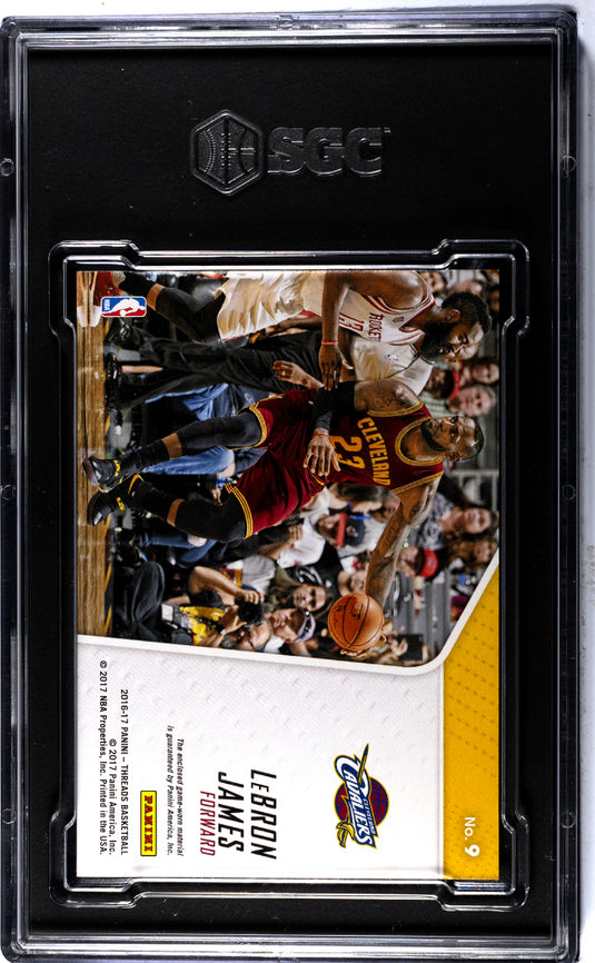 2016 Panini Threads LeBron James #9 Mat. SGC 8