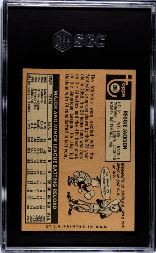 1969 Topps Reggie Jackson #260 SGC 1.5