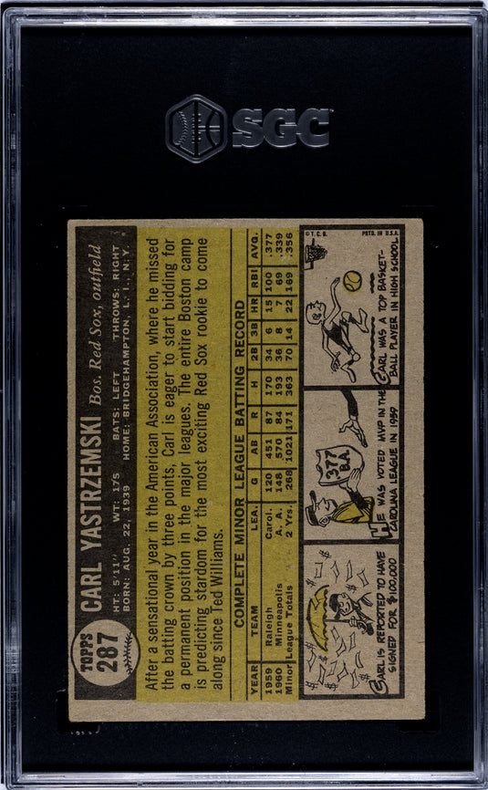1961 Topps Carl Yastrzemski #287 SGC 4