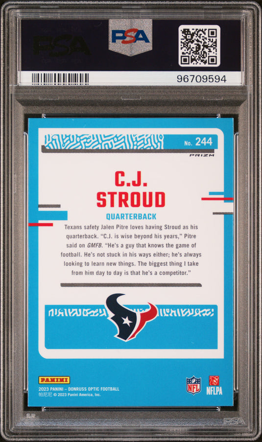 2023 Panini Donruss Optic CJ Stroud #244 Holo PSA 10