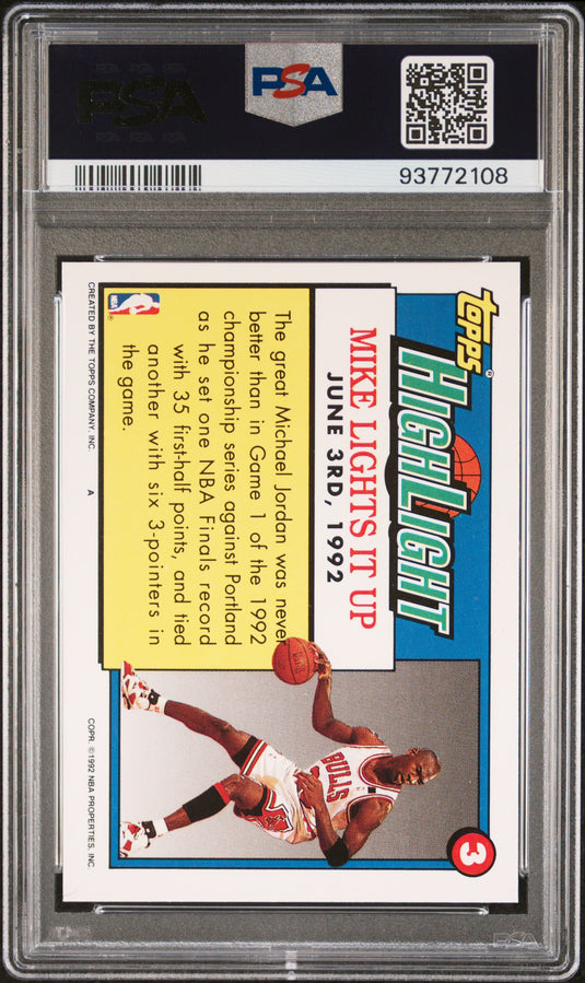 1992 Topps Michael Jordan #3 PSA 9
