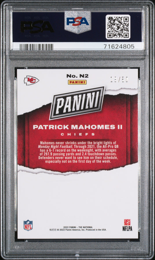 2022 Panini National Insert Patrick Mahomes II