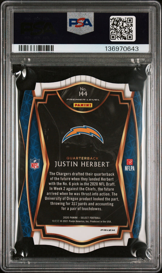 2020 Panini Select Justin Herbert