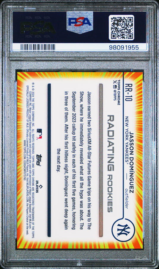 2024 Topps Chrome Radiating Rookies Jasson Dominguez