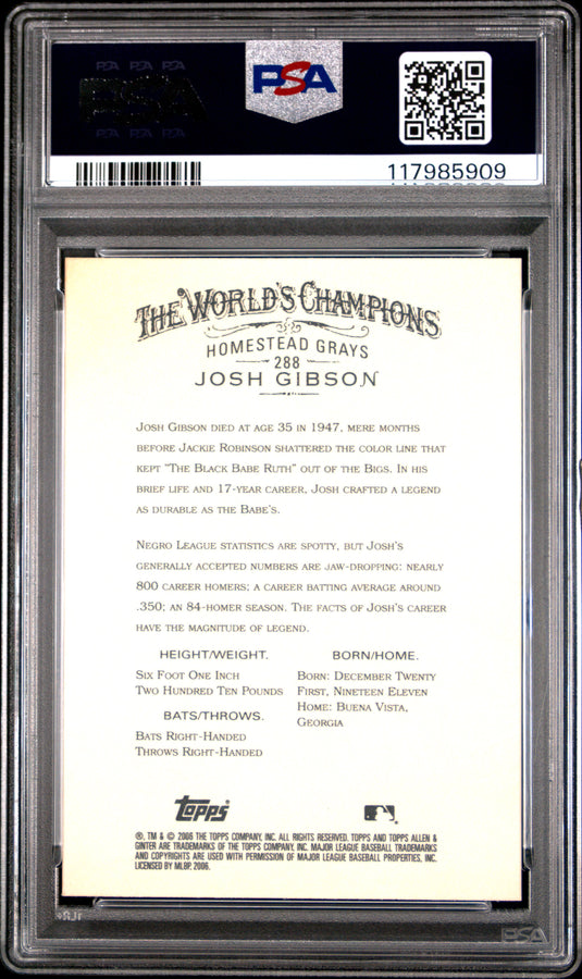 2006 Topps Allen & Ginter Josh Gibson