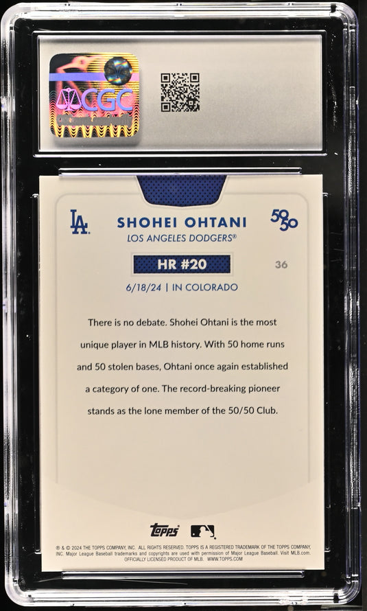 2024 Topps 50/50 Shohei Ohtani #36 CGC 9.5