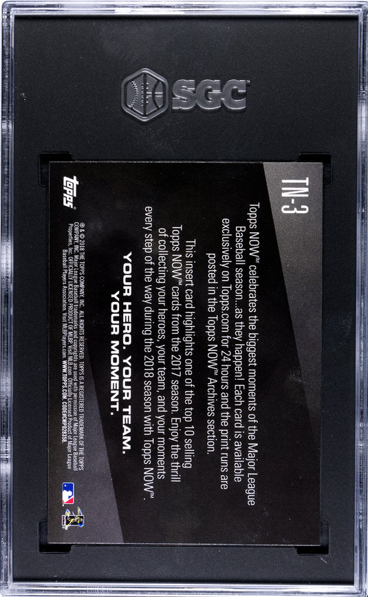 2018 Topps Aaron Judge #TN-3 10 Now SGC 9.5