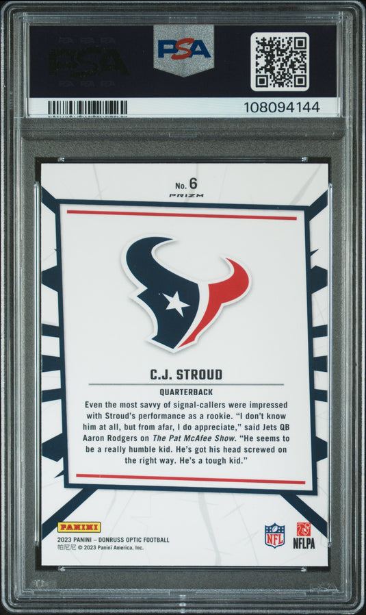 2023 Panini Donruss Optic My House! CJ Stroud
