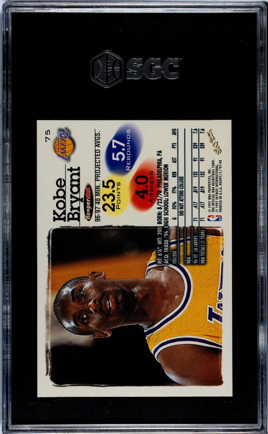 1997 Nba Hoops Kobe Bryant #75 SGC 8.5