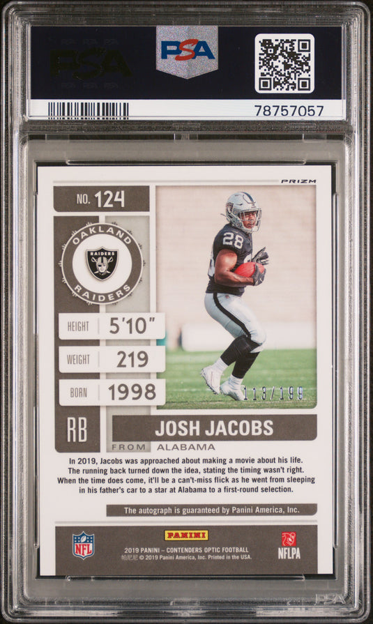 2019 Panini Contenders Optic Josh Jacobs