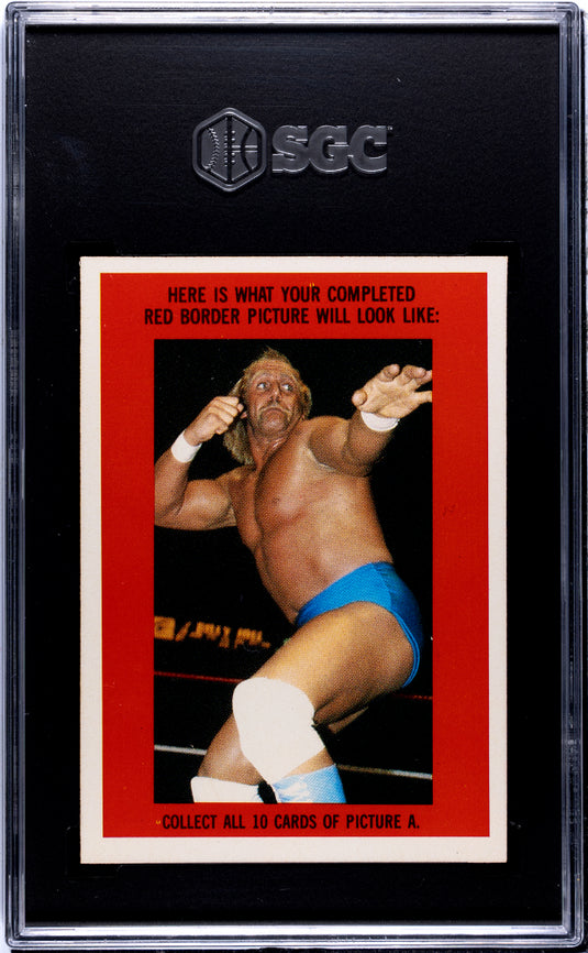 1985 Topps Hulk Hogan #11 WWF Sticker SGC 8