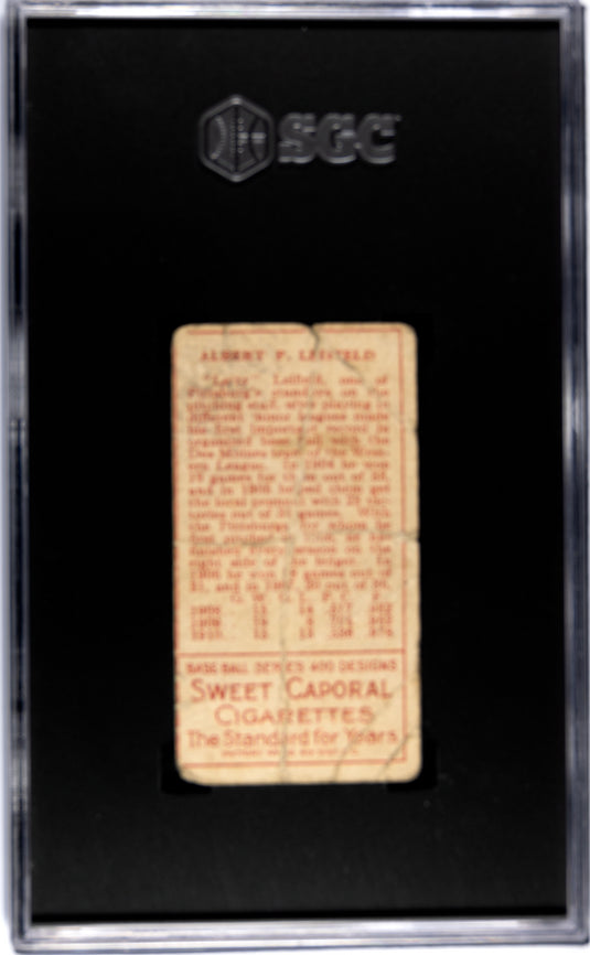 1911 Sweet Caporal (T205) Lefty Leifield Initials 