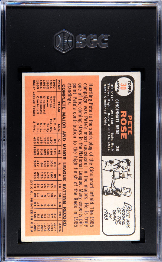 1966 Topps Pete Rose #30 SGC 4
