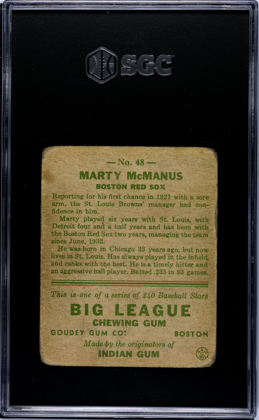 1933 Goudey Marty Mcmanus