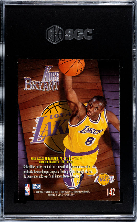 1996 Skybox Z-Force Kobe Bryant #142 SGC 8