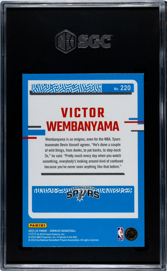 2023 Donruss Victor Wembanyama #220 SGC 10