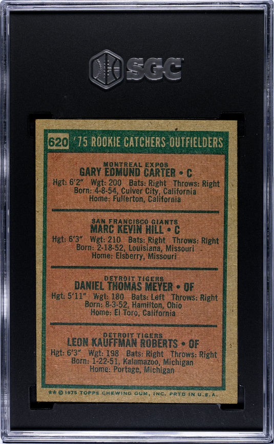 1975 Topps Gary Carter #620 SGC 6
