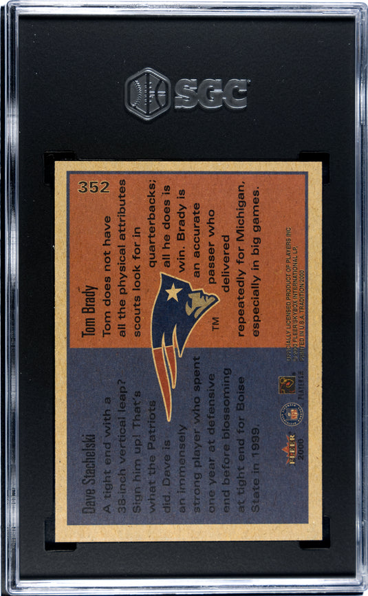 2000 Fleer Tradition Tom Brady #352 SGC 8.5