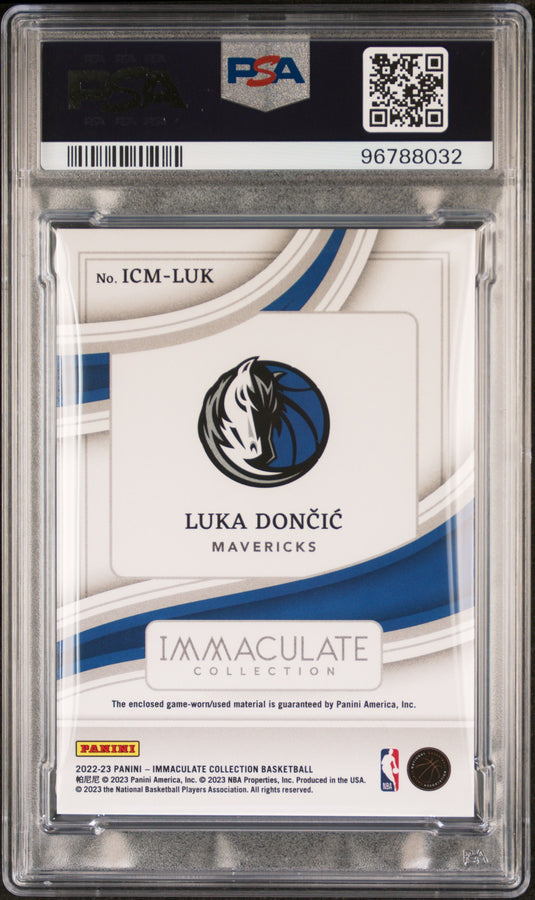 2022  Immaculate Collection Materials Luka Doncic