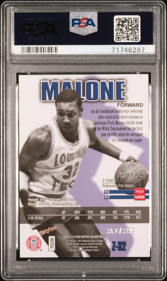 2012 Fleer Retro Z-Force Rave Karl Malone #Z-32 Retro PSA 10