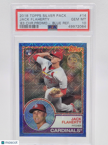 2018 Topps Silver Pack 1983 Jack Flaherty #14 '83  Blue Refractor PSA 10