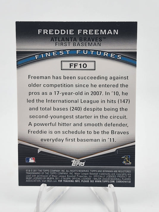 2011 Bowman Finest Futures Freddie Freeman #FF10