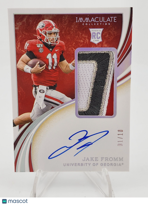 2020 Panini Immaculate Collection Collegiate Jake Fromm #111 /10 Patch RC