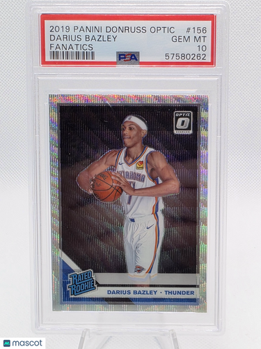 2019 Panini Donruss Optic Darius Bazley #156 Fanatics PSA 10