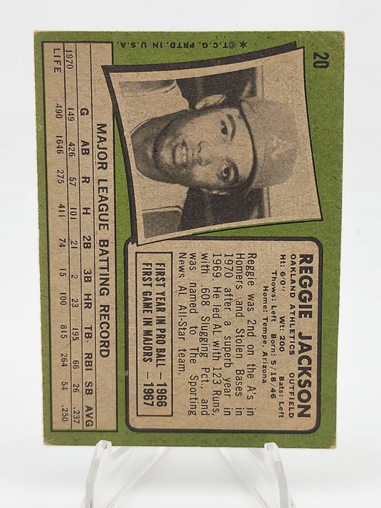 1971 Topps Reggie Jackson #20