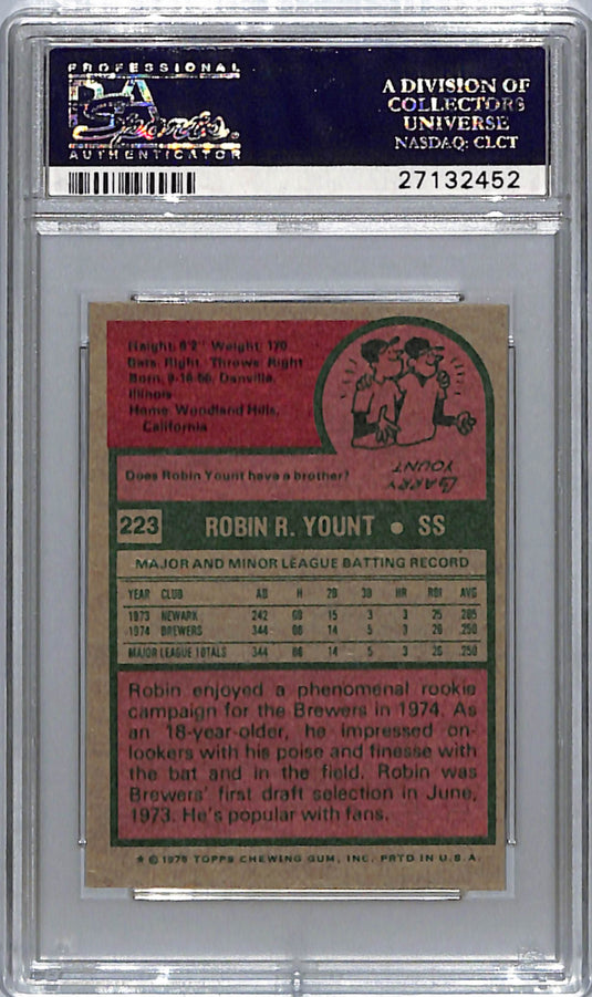 1975 Topps Mini Robin Yount #223 PSA 6