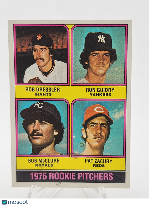 1976 Topps Rob Dressler Pat Zachry Bob McClure Ron Guidry #599