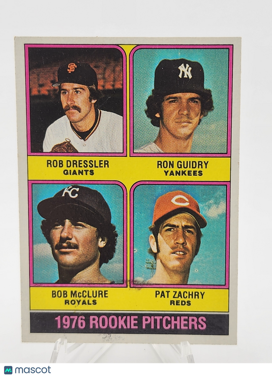 1976 Topps Rob Dressler Pat Zachry Bob McClure Ron Guidry #599