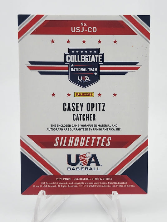 2020 USA Baseball Stars & Stripes  Casey Opitz #USJ-CO /166 Auto Game-worn
