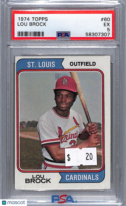 1974 Topps Lou Brock #60 PSA 5