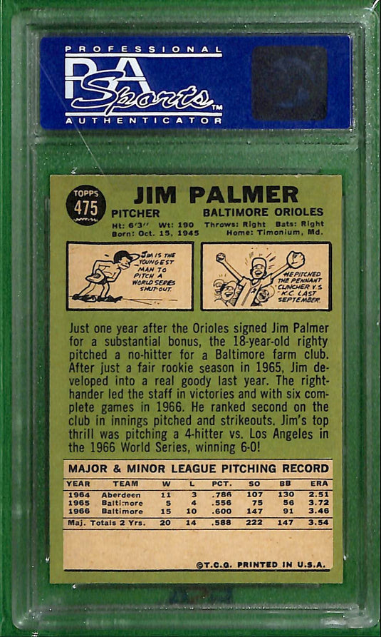1967 Topps Jim Palmer