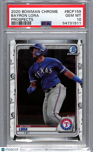 2020 Bowman Chrome Prospects Bayron Lora #BCP159 PSA 10