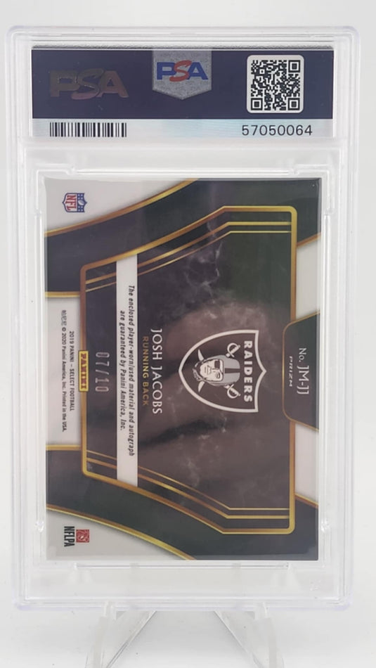 2019 Panini Select RPA Gold Prizm /10 Josh Jacobs