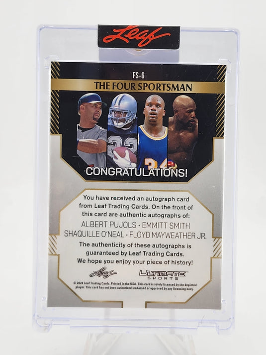 2024 Leaf Ultimate  Mayweather Jr. - Shaq - Pujols - Emmitt Smith