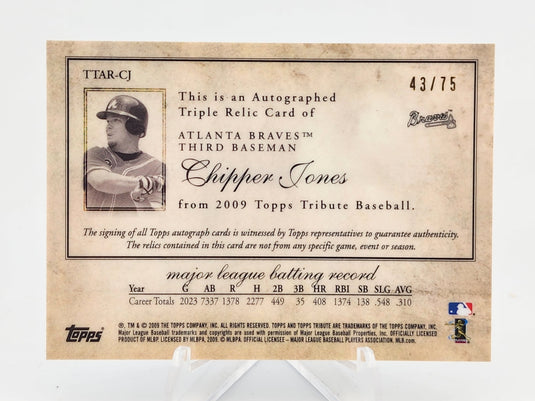 2009 Topps Tribute Chipper Jones