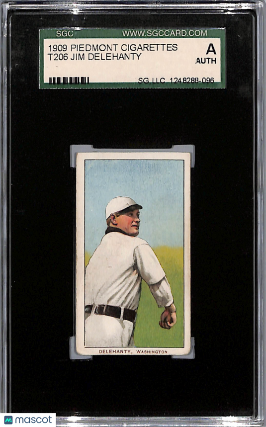 1909 Piedmont Cigarettes (T206) Jim Delehanty SGC A
