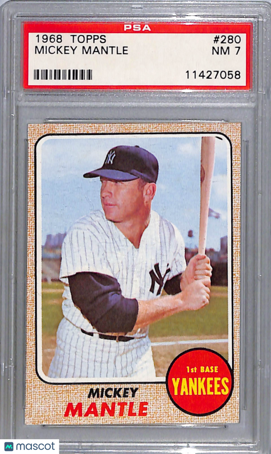 1968 Topps Mickey Mantle #280 PSA 7