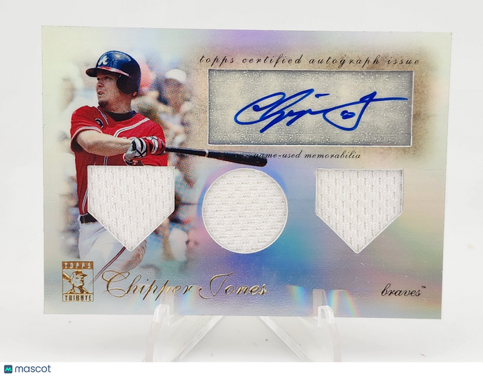 2009 Topps Tribute Chipper Jones #TTAR-CJ Autograph 85/99 Game-used memorabilia