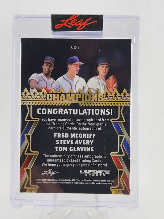 2024 Leaf Ultimate  Fred McGriff Tom Glavine Steve Avery
