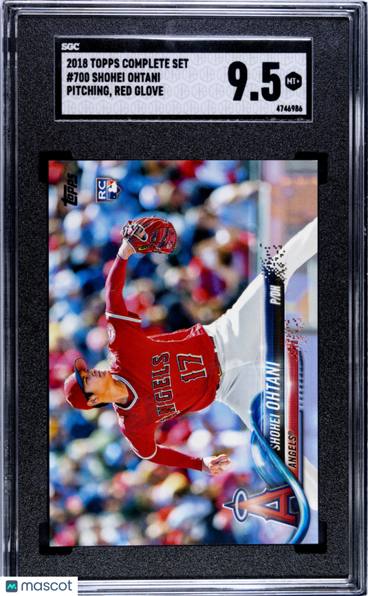 2018 Topps Complete Set Shohei Ohtani #700 Pitching, Red Glove SGC 9.5
