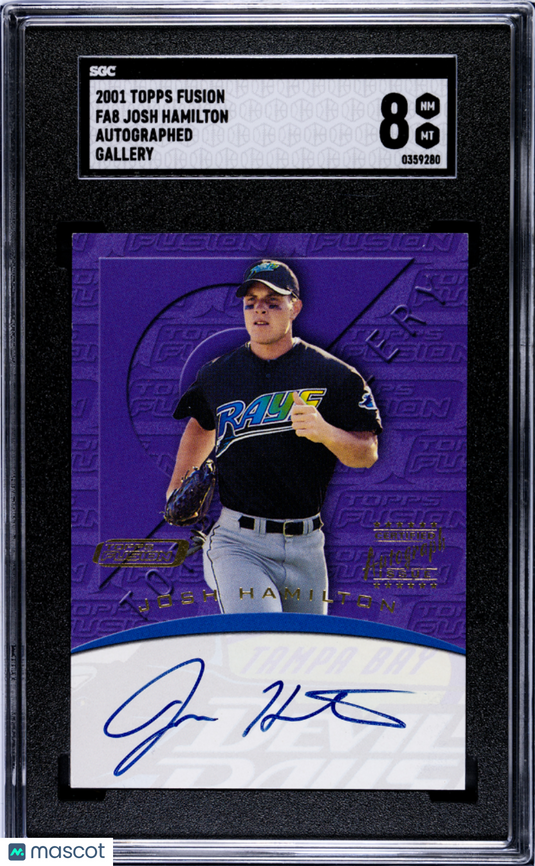 2001 Topps Fusion Josh Hamilton #FA8 Autograph Gallery SGC 8