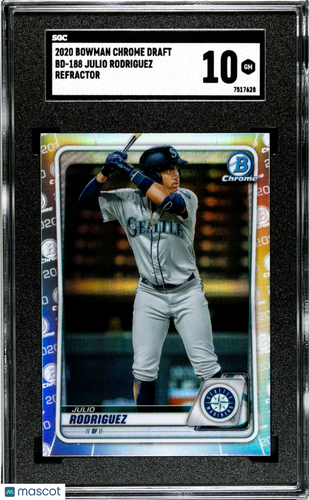 2020 Bowman Chrome Draft Julio Rodriguez #BD-188 Refractor SGC 10