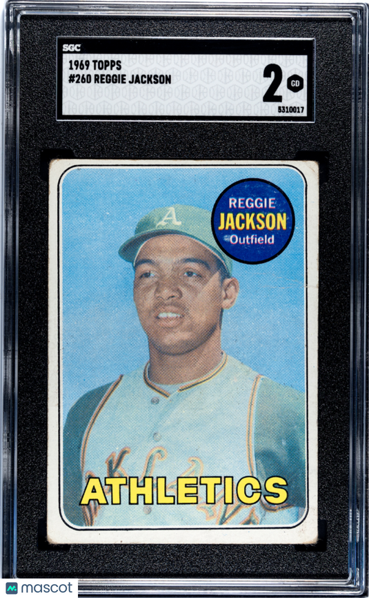 1969 Topps Reggie Jackson #260 SGC 2