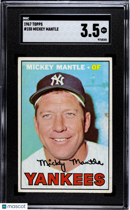 1967 Topps Mickey Mantle #150 SGC 3.5