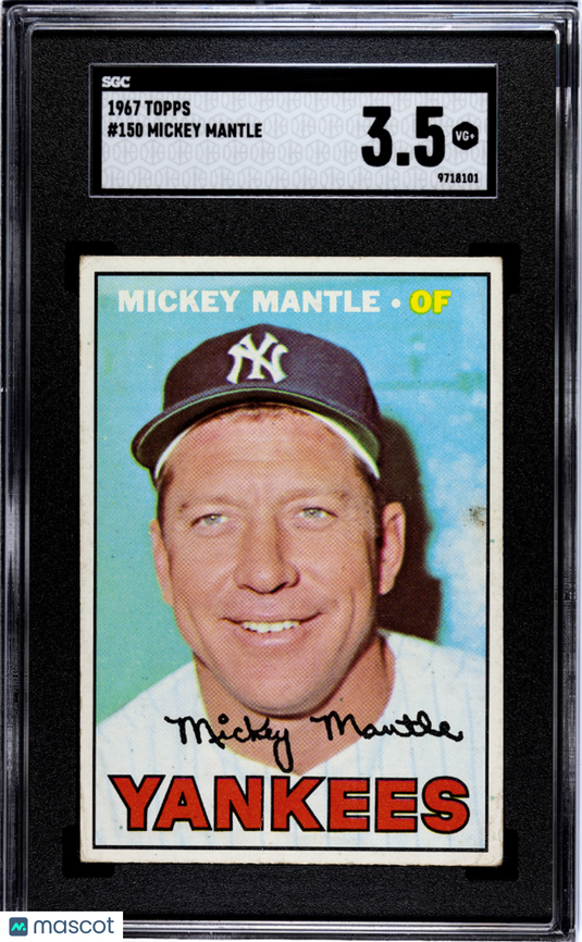 1967 Topps Mickey Mantle #150 SGC 3.5